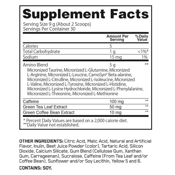 tabla ON AMINO ENERGY 270 GRS GRAPE.webp