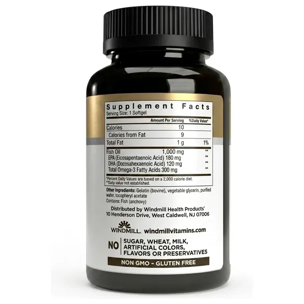 tabla WINDMILL OMEGA 3 FISH OIL WITH 180 SOFTGELS.webp