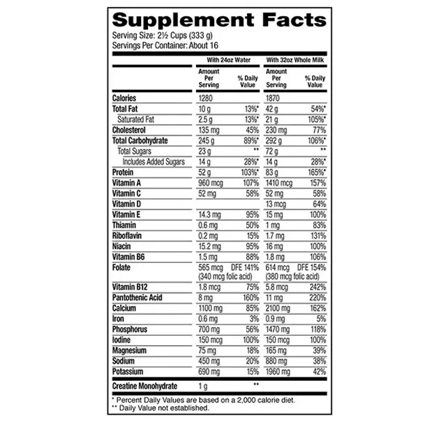 tabla DYM SUPER MASS GAINER 12 LBS CHOCOLATE.webp