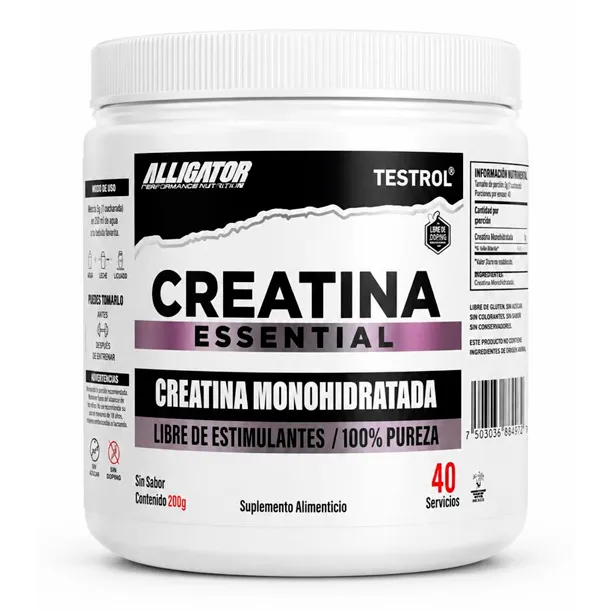 Creatina Monohidrato Essential 40 Servicios Testrol