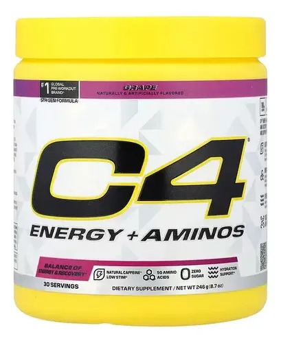 CEL C4 ENERGY+AMINOS 30 SERV GRAPE