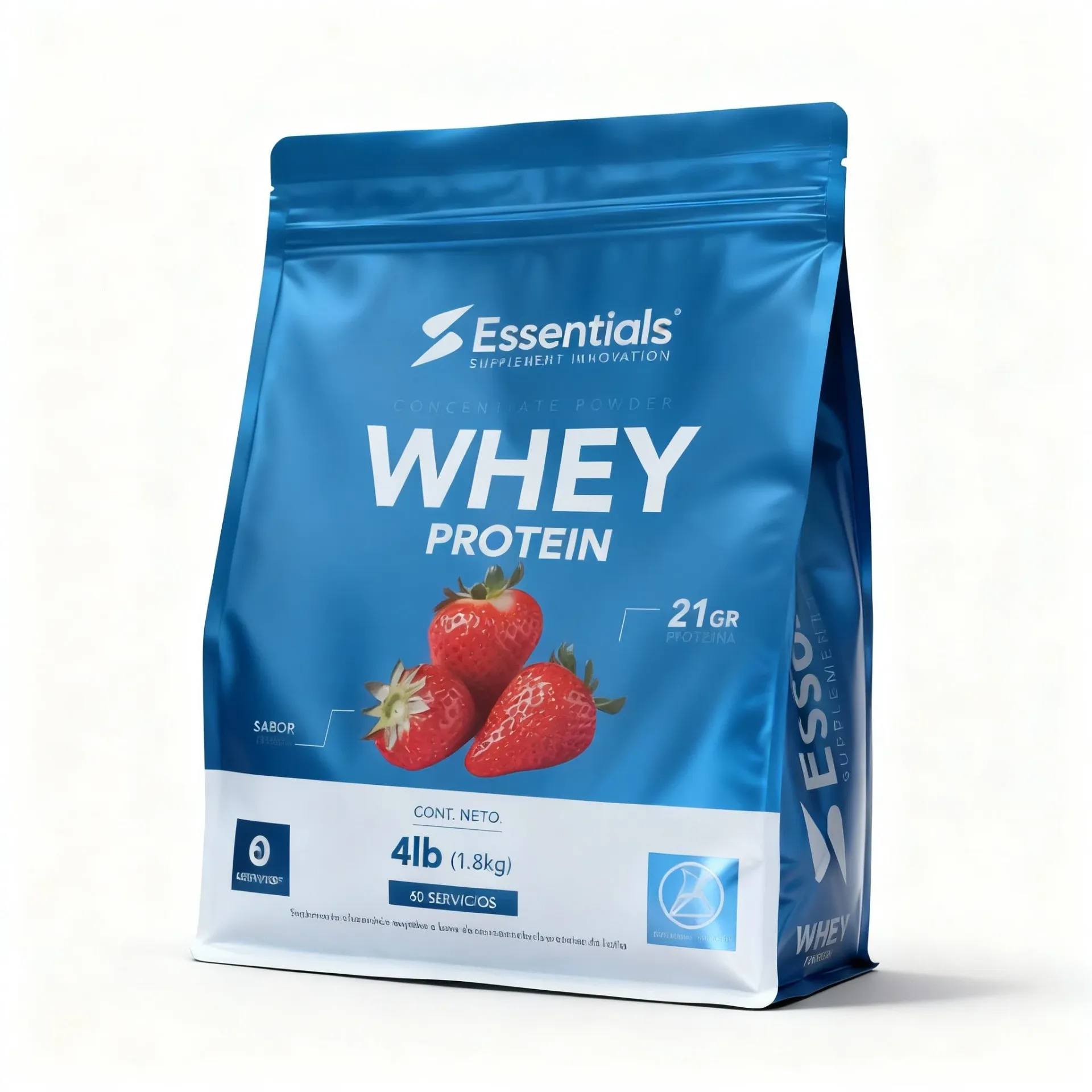 ESSENTIALS WHEY fresa 4 LBS